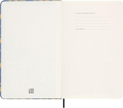 Moleskine Agenda Silk 12 Months, Weekly Undated Agenda, Hard Cover with Italian Silk from Mantero, Elastic Closure, with Gift Box, Size Large 21x13cm, Colour