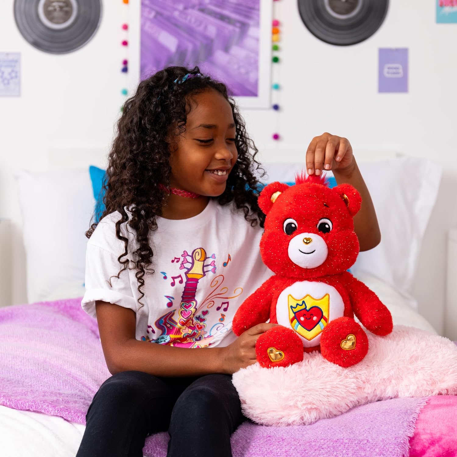 Care Bears Mittelgroßer Bär des Schicksals Plüschtier 35 cm, süßes Plüschtier zum Sammeln, Plüschtier für Jungen und Mädchen, Plüschtier für Kinder ab 4, 5, 6, 7 Jahren und älter