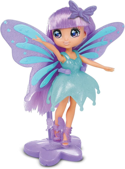 Pixie Flitzies Dream Pixie Doll Including House with Doors that Open, 13cm Scented Doll with Hairbrush, Notebook and Collector Sheet, Suitable for Kids Aged 3+