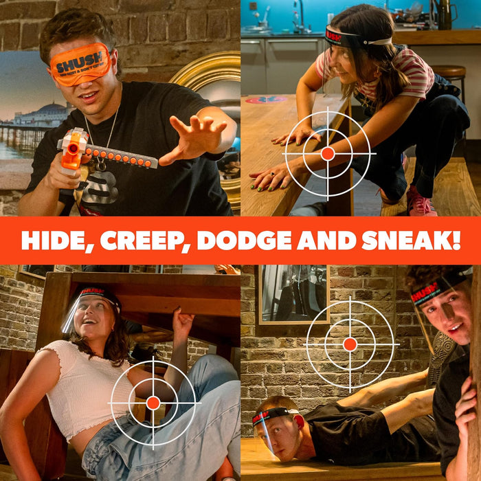 Shush: The Shooting Party Game | Ages 7+ | 2-8 Players | TikTok Sensation | Keep Quiet & Don't Get Hit | For Families, Kids, Teens & Adults | Fun Family Action Game Nights Play Indoor & Outdoor