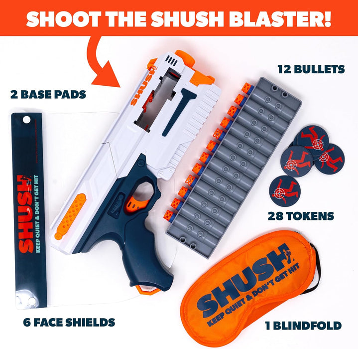 Shush: The Shooting Party Game | Ages 7+ | 2-8 Players | TikTok Sensation | Keep Quiet & Don't Get Hit | For Families, Kids, Teens & Adults | Fun Family Action Game Nights Play Indoor & Outdoor