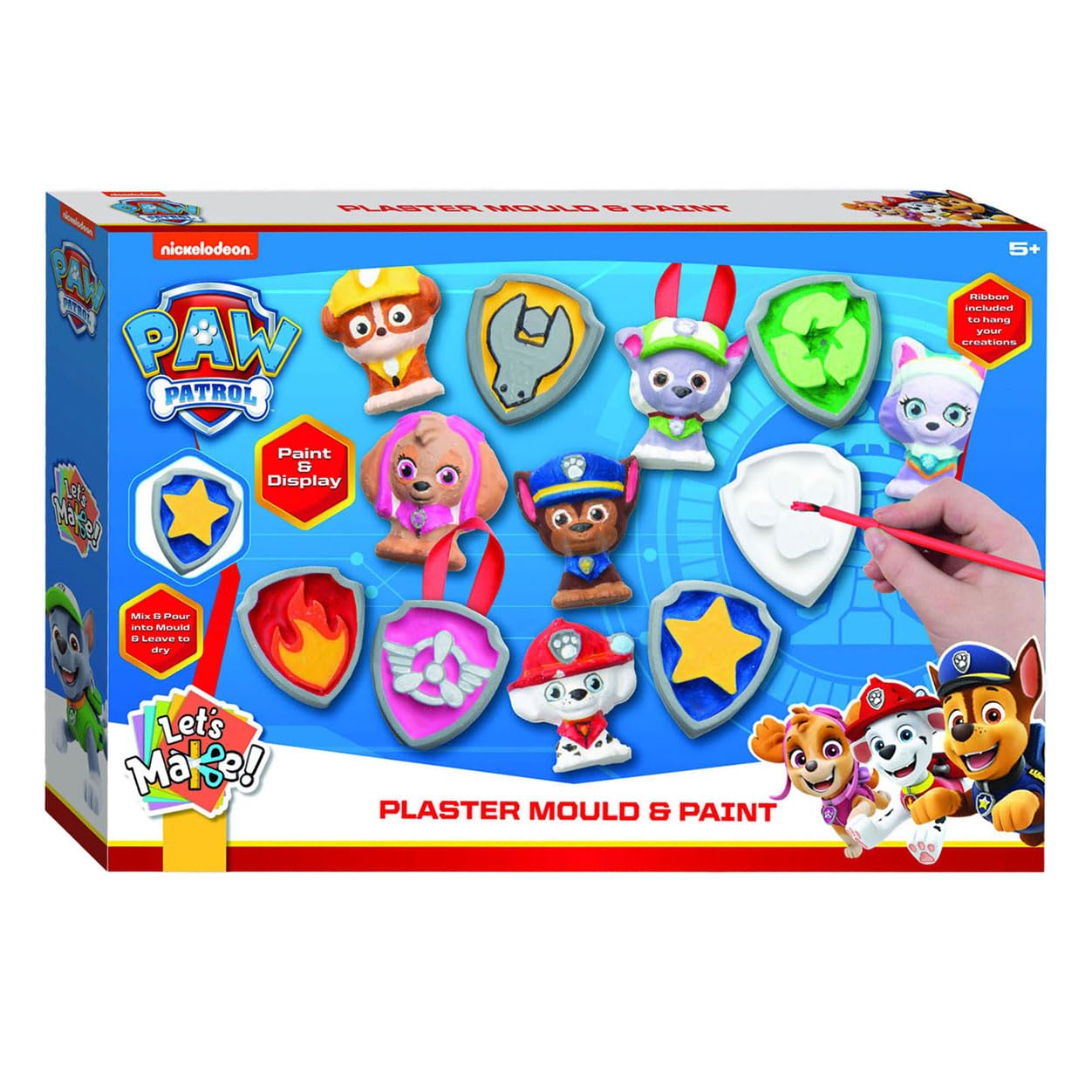 Paw Patrol Plaster Mould & Paint Figure Set