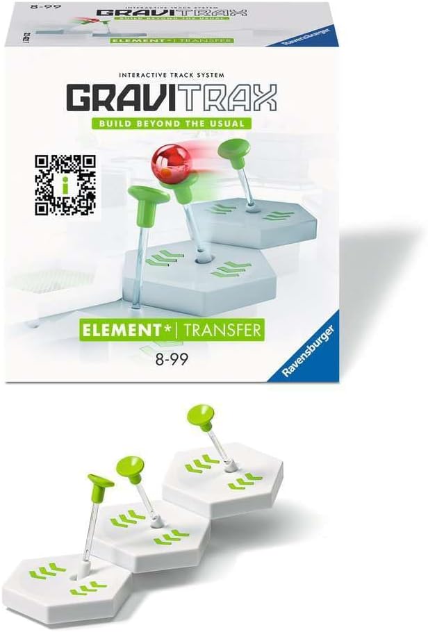 Ravensburger - GraviTrax Transfer, Expansión para Pista de Canicas, Juego Innovador y Educativo STEM, para Niños de 8+ Años y Adultos, Compatible con GraviTrax Starter Set, 4 Piezas