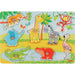 GOKI- Puzzle, cachorritos de África No Aplica Madera, Multicolor, único (57397