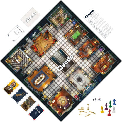 Hasbro Gaming Cluedo Board Game New Cluedo Game for 2-6 Players, Mystery Games, Detective Games. Family Games for Kids and Adults (Dish