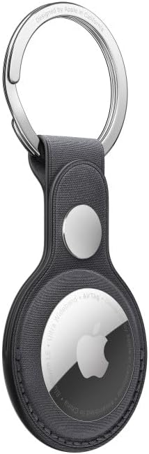 Airtag Fine Woven Key Ring Black