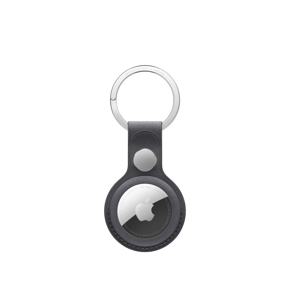 Airtag Fine Woven Key Ring Black