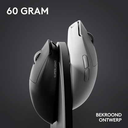 Logitech G PRO X SUPERLIGHT 2 kabellose Gaming-Maus, West Europa Verpackung, 60 g Pro-Grade-Maus 5 programmierbaren Tasten, 44K-DPI-Sensor, 8.000 Hz Signalrate, USB-C-Ladefunktion für PC/Mac - Schwarz