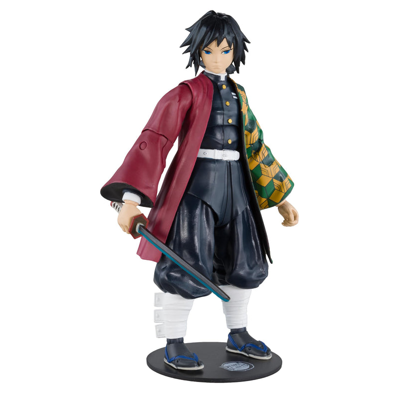 McFarlane Toys Demon Slayer Giyu Tomioka 7-Inch Action Figure - Incredibly Detailed Collectible with Ultra Articulation, Sword, and Demon Slayer Theme