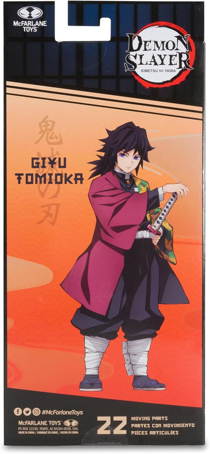 McFarlane Toys Demon Slayer Giyu Tomioka 7-Inch Action Figure - Incredibly Detailed Collectible with Ultra Articulation, Sword, and Demon Slayer Theme