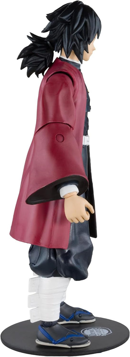 McFarlane Toys Demon Slayer Giyu Tomioka 7-Inch Action Figure - Incredibly Detailed Collectible with Ultra Articulation, Sword, and Demon Slayer Theme