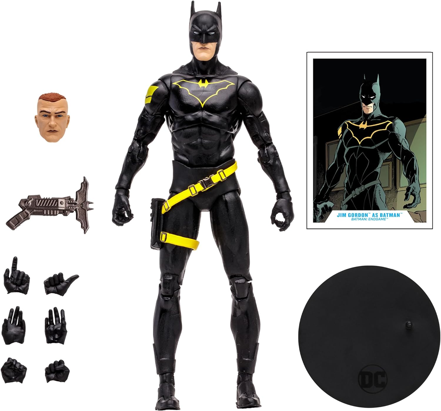 McFarlane Toys DC Multiverse Jim Gordon as Batman Action Figure - 7" Detailed Collectible with 22 Articulation Points and Accessories