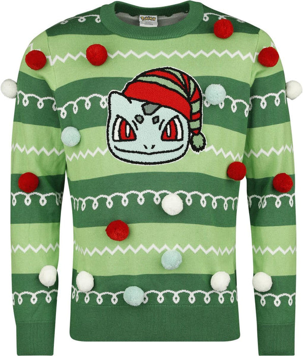 Pokemon Bulbasaur Unisex Knitted Jumper Multicolor Regular