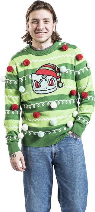 Pokemon Bulbasaur Unisex Knitted Jumper Multicolor Regular
