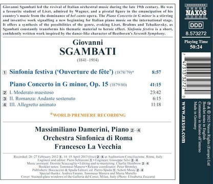 Giovanni Sgambati: Piano Concerto in G Minor/Sinfonia Festiva