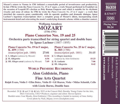 Mozart: Piano Concertos Nos. 19 and 25