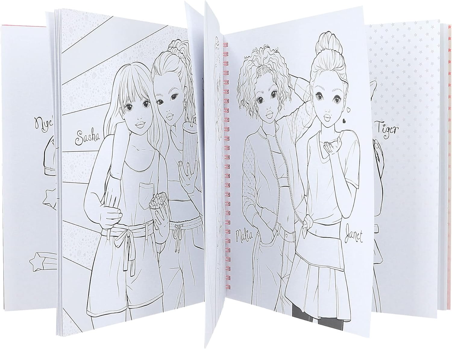 Depesche 12434 TOPModel Cutie Star - Libro para Colorear con 40 páginas diseñar Conjuntos de Moda y una Hoja Pegatinas