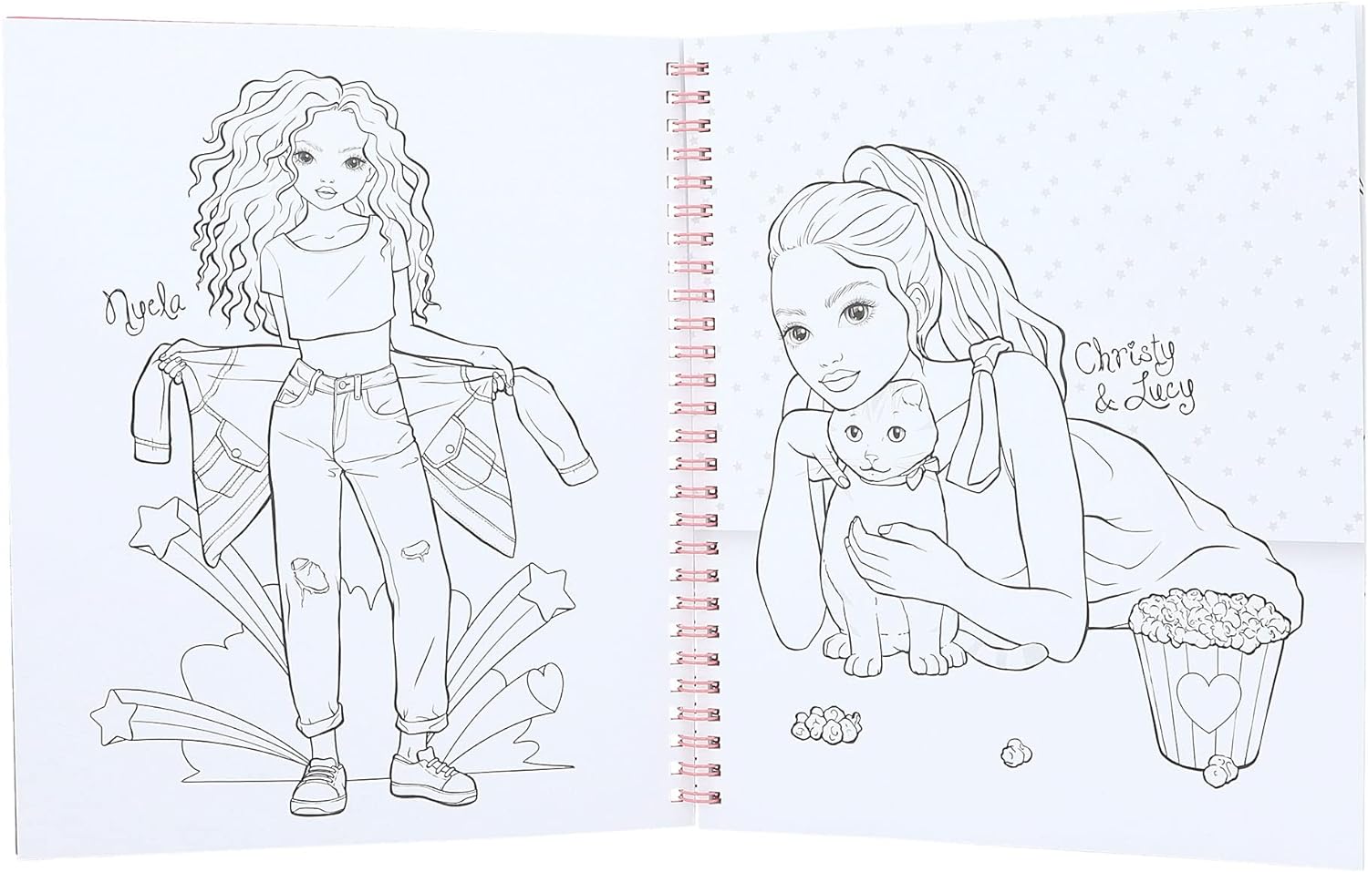 Depesche 12434 TOPModel Cutie Star - Libro para Colorear con 40 páginas diseñar Conjuntos de Moda y una Hoja Pegatinas
