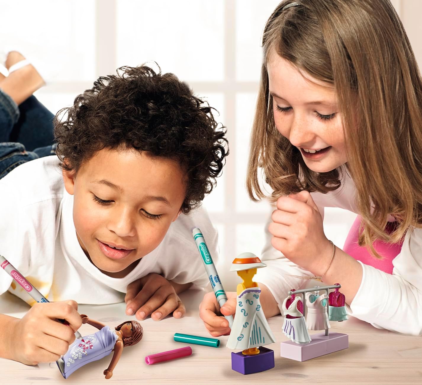 Playmobil 71373 Color Dressing Room, create unique designs for clothing styles, with water-soluble markers and accessories, imaginative role play, artistic play sets suitable for children ages 5+