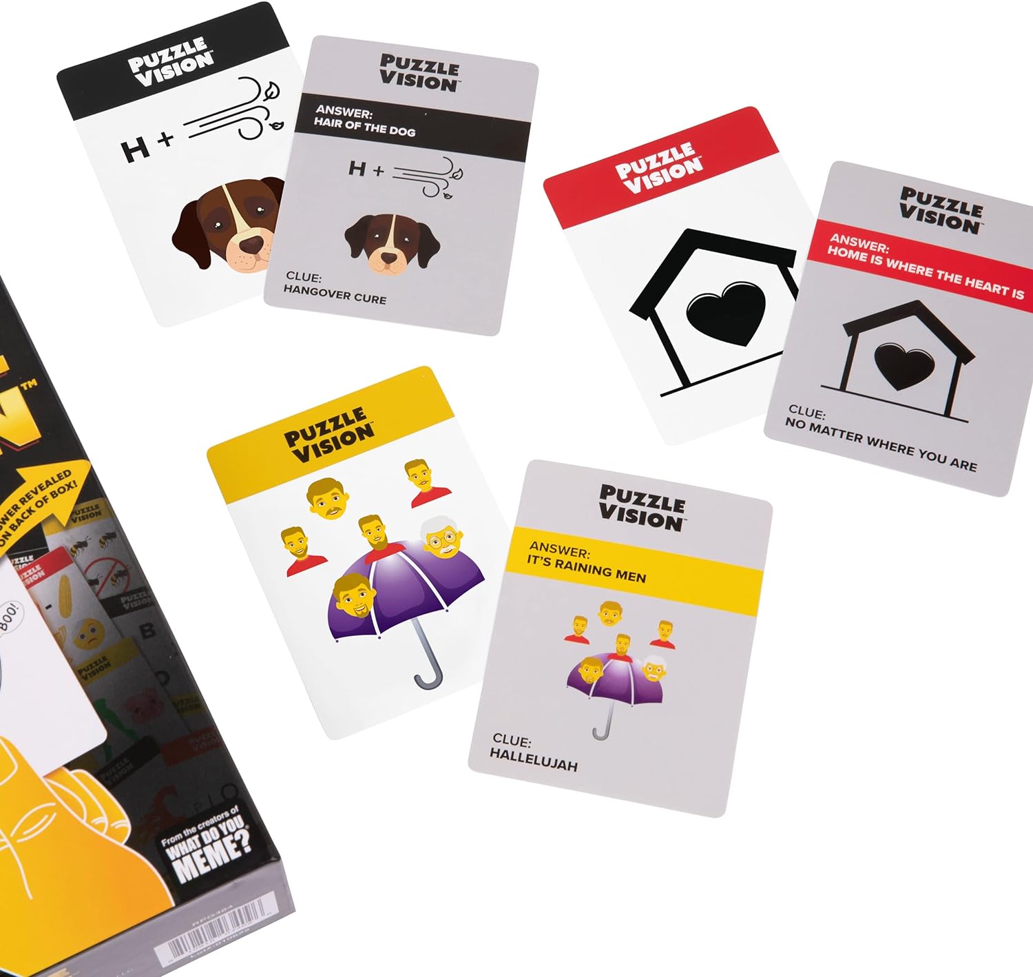 WHAT DO YOU MEME? 7039 Vision-The Picture Puzzle Guess The Phrase Party Game, Black