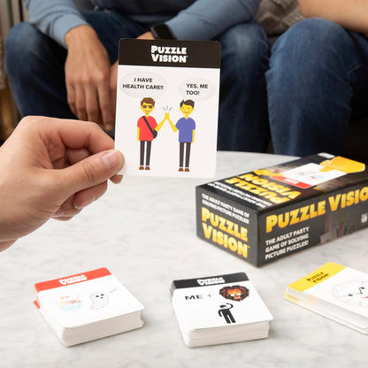 WHAT DO YOU MEME? 7039 Vision-The Picture Puzzle Guess The Phrase Party Game, Black