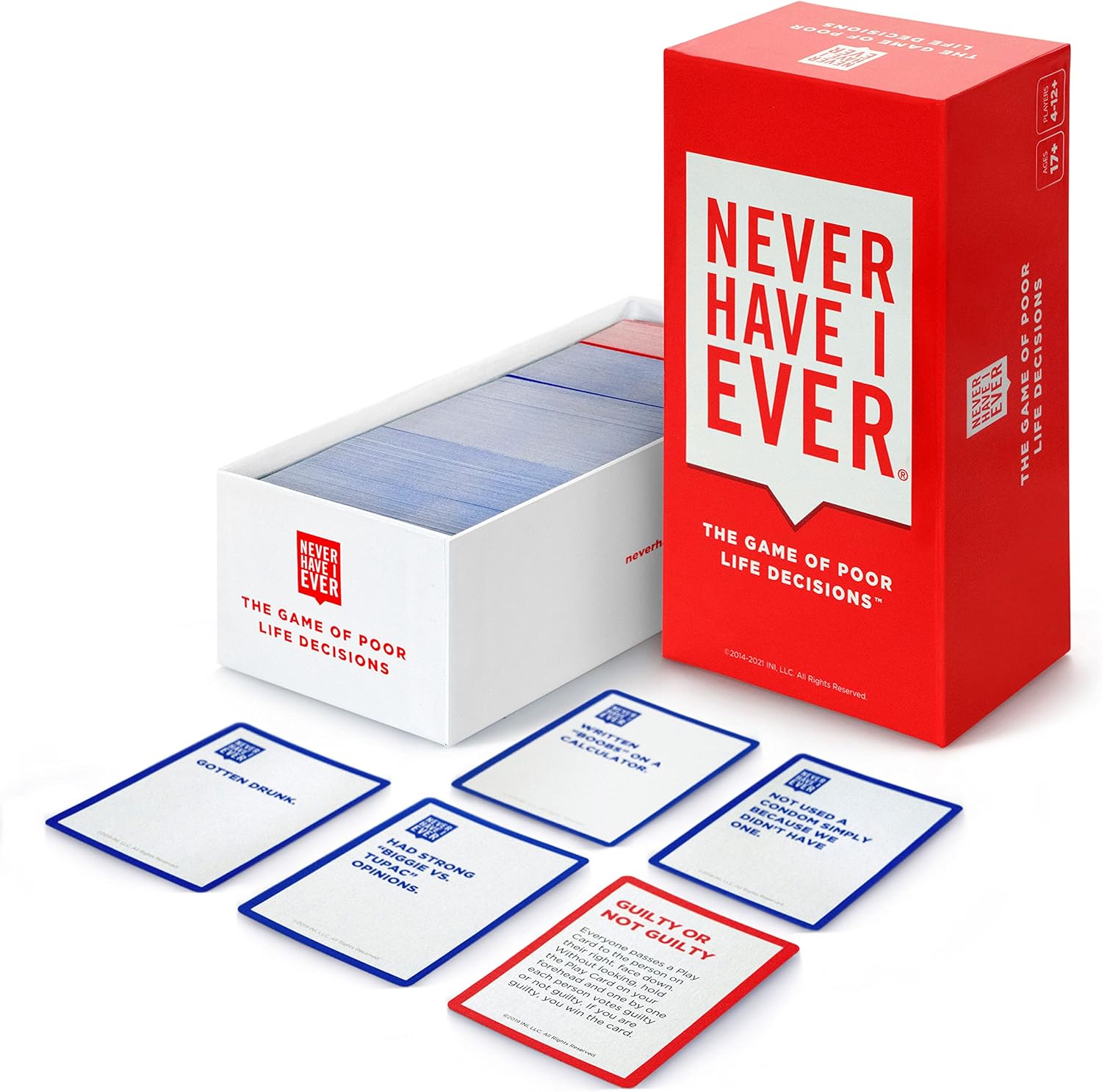 Never Have I Ever Classic Edition Card Game Set | Fun Game Night Party Games for Adults | For 4+ Players | Ages 17 +