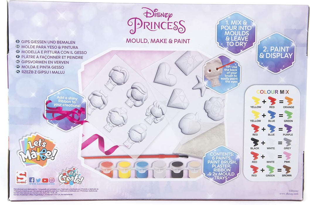 Disney Princess | Sambro Large Plaster Mould & Paint| Plaster Figures and Signature Accessories | Art & Craft | Age 5+