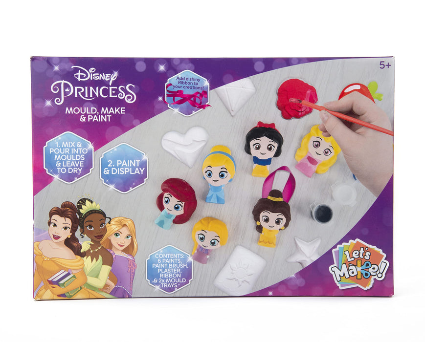 Disney Princess | Sambro Large Plaster Mould & Paint| Plaster Figures and Signature Accessories | Art & Craft | Age 5+