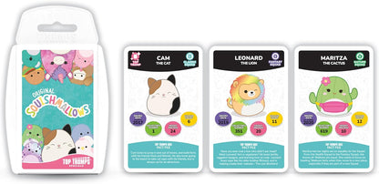 Top Trumps Squishmallows Specials Card Game, play with Cam the Cat, Leonard the Lion, Gordon the Shark, travel game, great educational gift for ages 6 plus