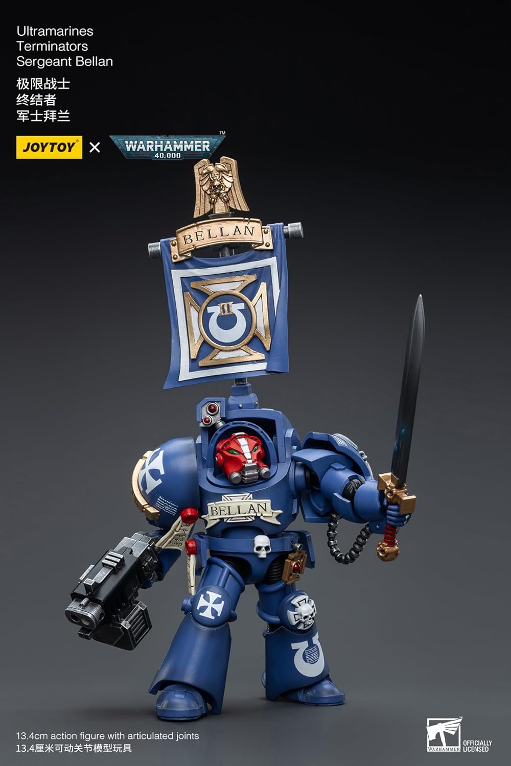 Bloomage Joytoy Tech - WH40K - Ultramarines Terminators Sgt Bellan 1/18 Af
