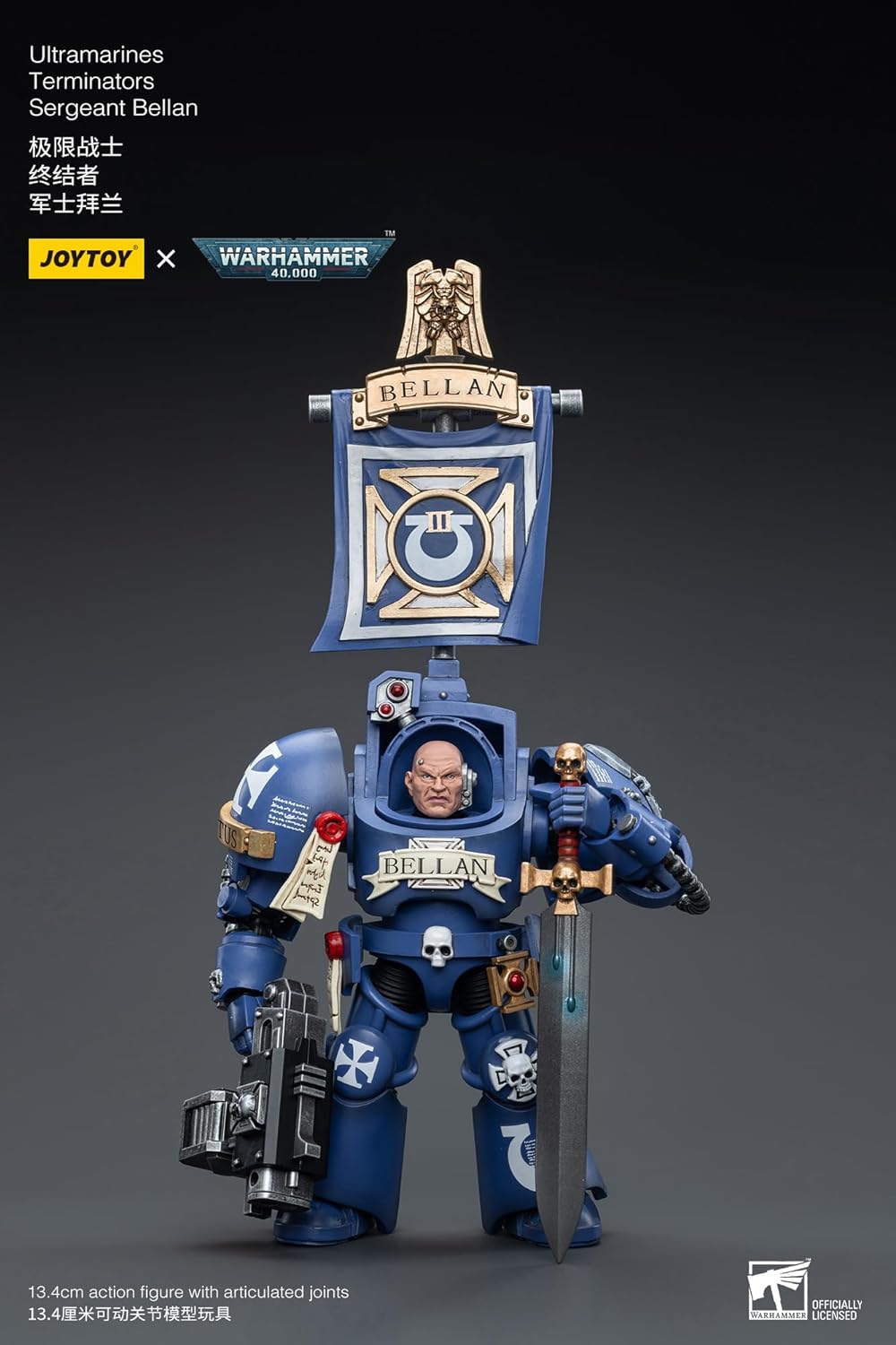 Bloomage Joytoy Tech - WH40K - Ultramarines Terminators Sgt Bellan 1/18 Af