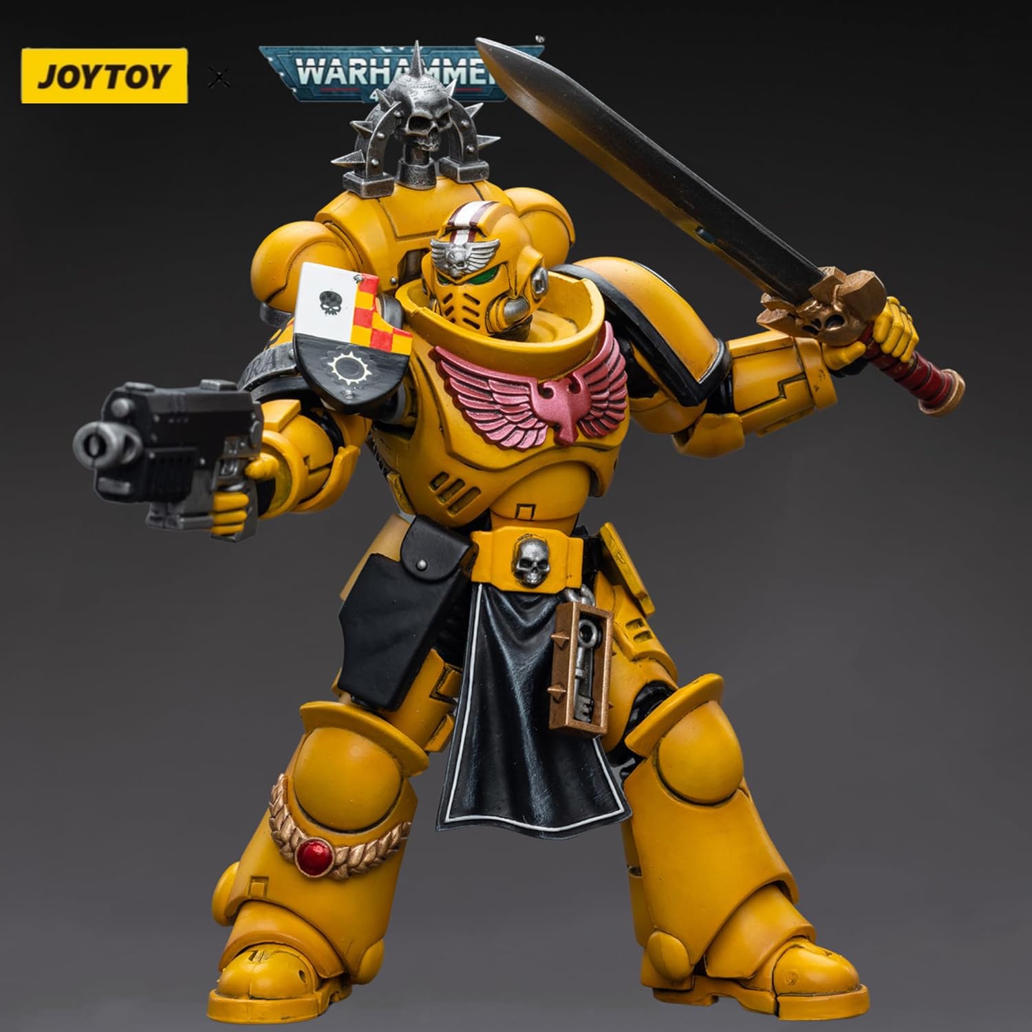 Joy Toy (CN) Warhammer 40k figurine 1/18 Imperial Fists Lieutenant with Power Sword 12 cm
