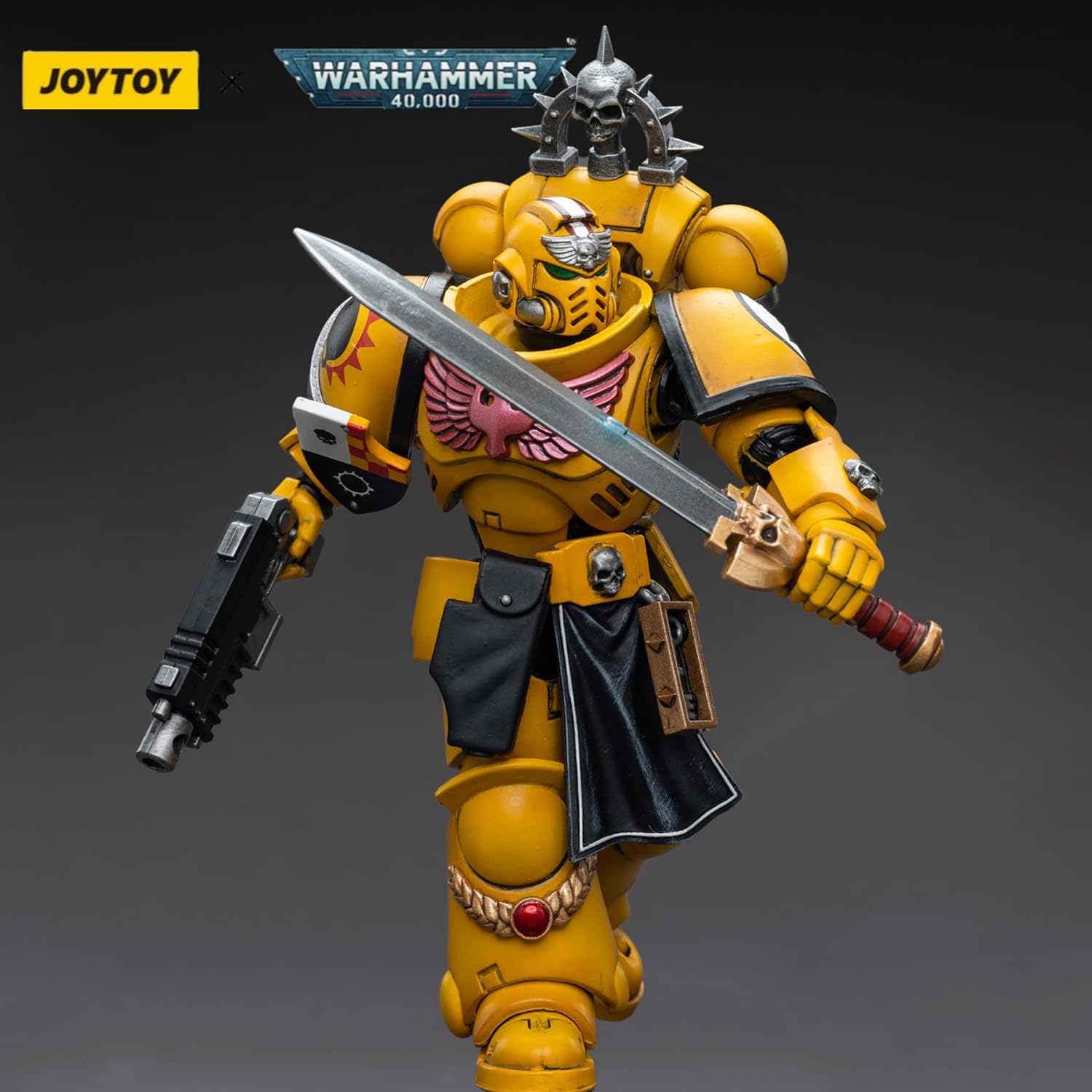 Joy Toy (CN) Warhammer 40k figurine 1/18 Imperial Fists Lieutenant with Power Sword 12 cm