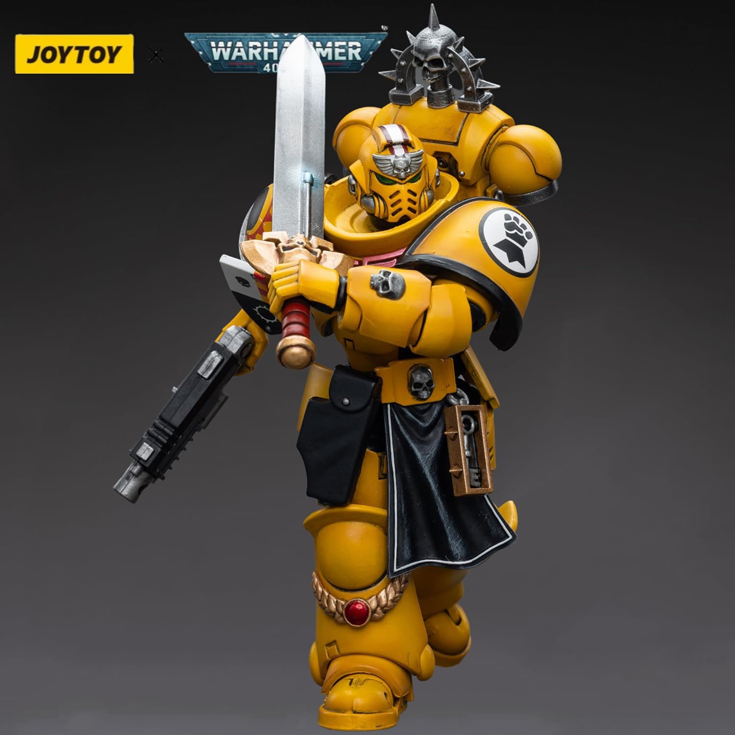 Joy Toy (CN) Warhammer 40k figurine 1/18 Imperial Fists Lieutenant with Power Sword 12 cm