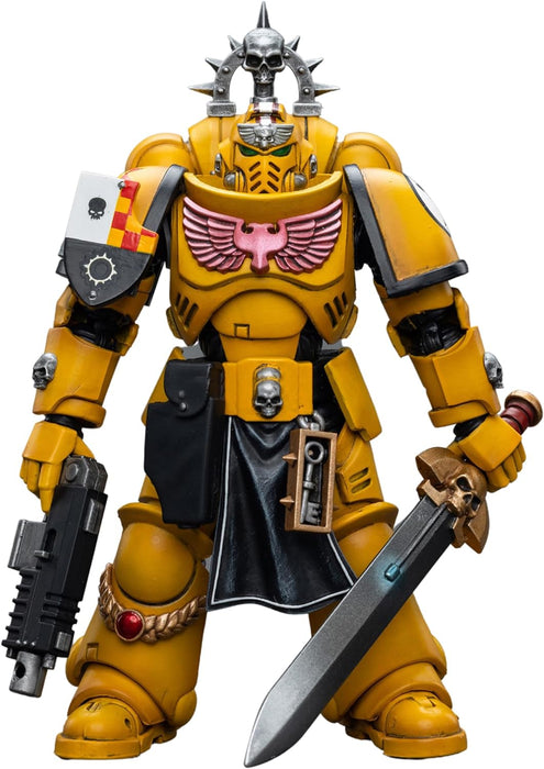 JOYTOY 1/18 Warhammer 40,000 Action Figure Imperial Fists Lieutenant with Power Sword Collection Model (4.8 inch)…