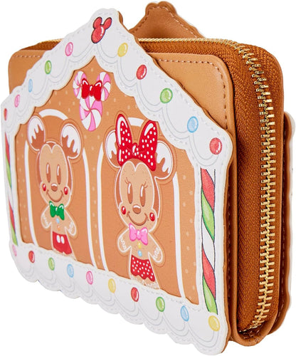 Loungefly Disney Mickey & Friends Gingerbread House Zip Around Wallet