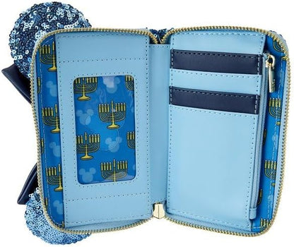 Loungefly x Disney Minnie Hanukkah Menorah Zip Around Wallet -Disneybound Disney Lover Christmas Gift