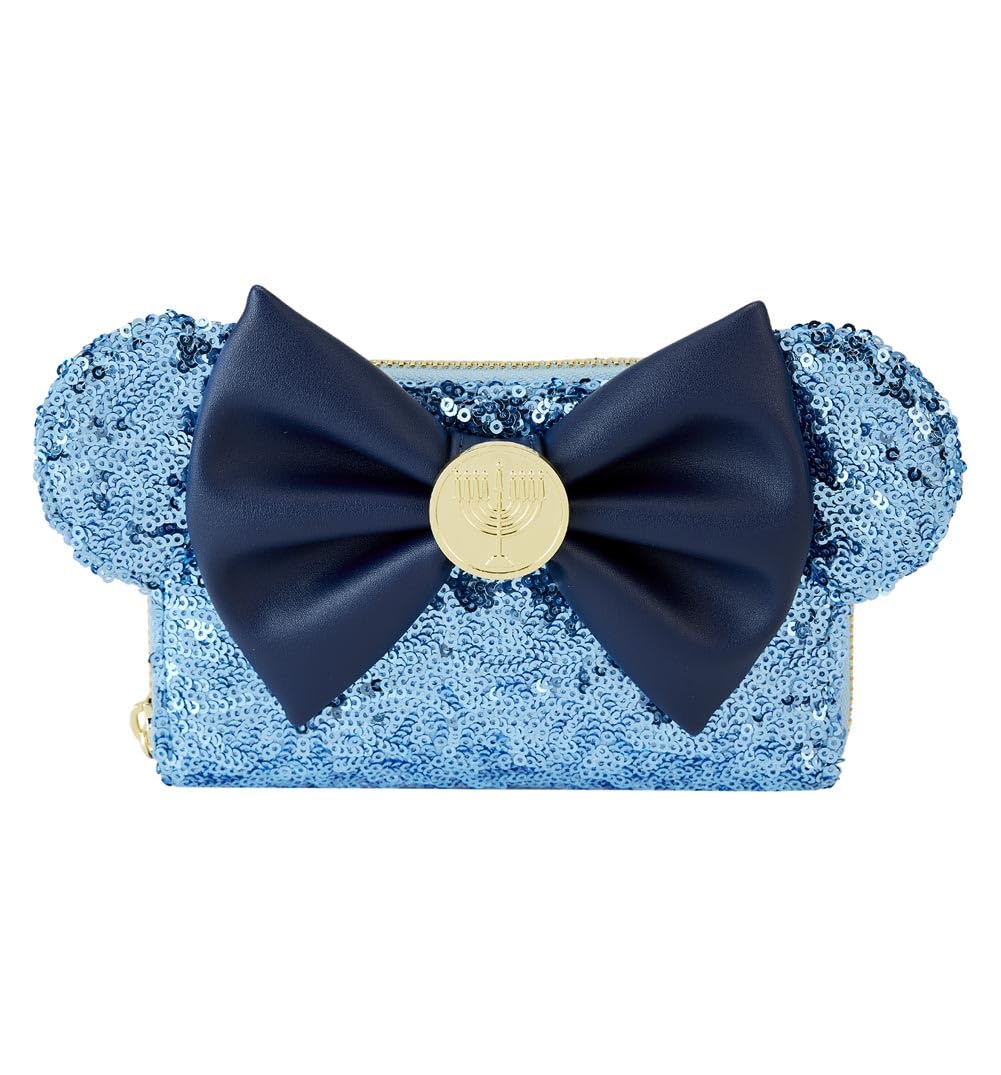 Loungefly x Disney Minnie Hanukkah Menorah Zip Around Wallet -Disneybound Disney Lover Christmas Gift