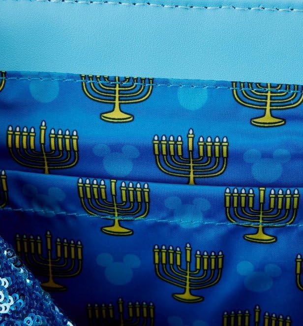 Loungefly x Disney Minnie Hanukkah Dreidel Sequin Crossbody Bag -Disney Lover Disneybound Christmas Holiday
