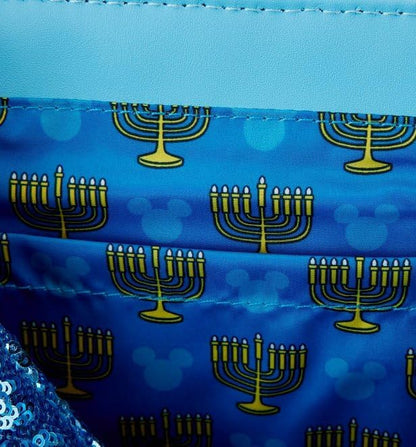 Loungefly x Disney Minnie Hanukkah Dreidel Sequin Crossbody Bag -Disney Lover Disneybound Christmas Holiday