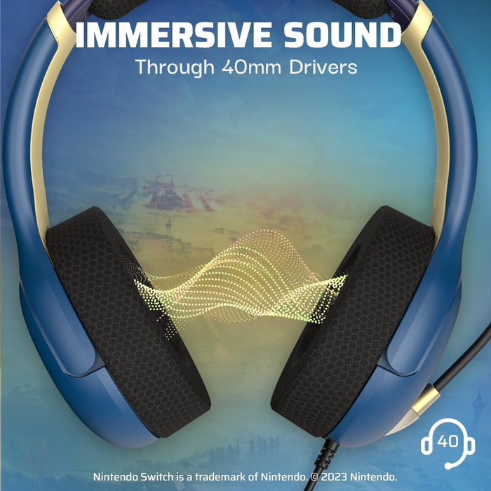 PDP Airlite Headset Wired Hyrule Blue
