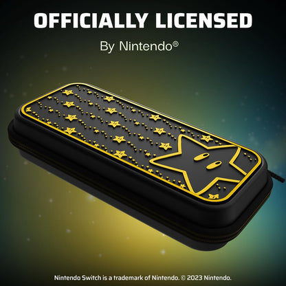 PDP Travel Case Plus Glow: Super Star per Nintendo Switch, Nintendo Switch Lite, Nintendo Switch - Modello OLED, Super Star
