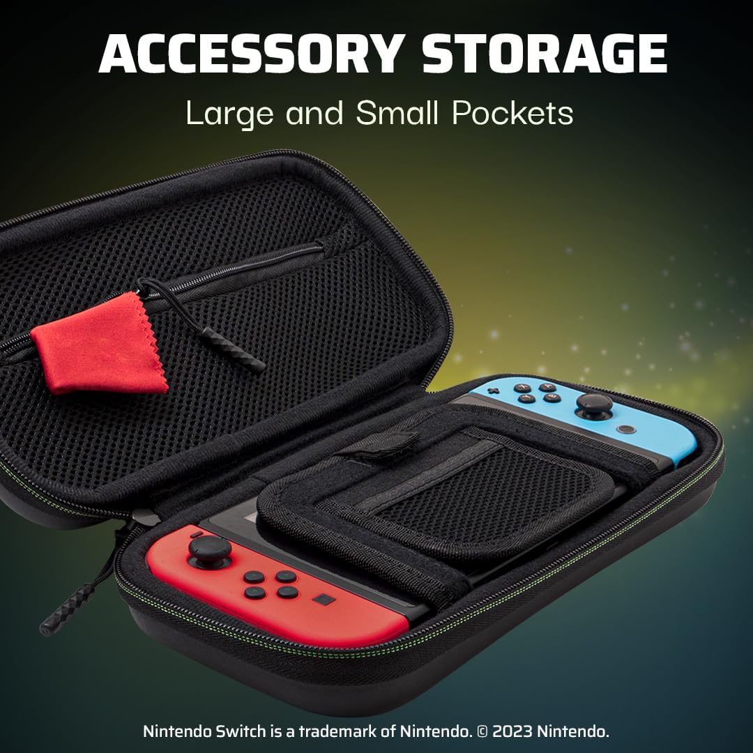 PDP Travel Case Plus Glow: Super Star per Nintendo Switch, Nintendo Switch Lite, Nintendo Switch - Modello OLED, Super Star