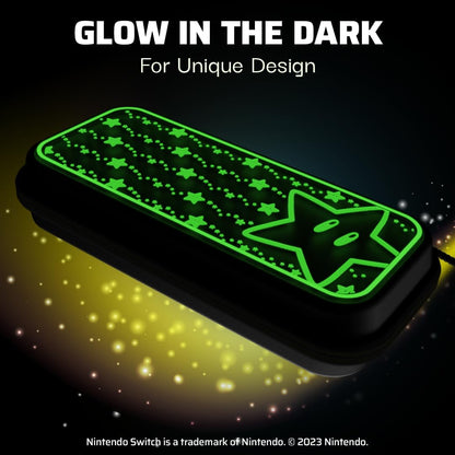 PDP Travel Case Plus Glow: Super Star per Nintendo Switch, Nintendo Switch Lite, Nintendo Switch - Modello OLED, Super Star