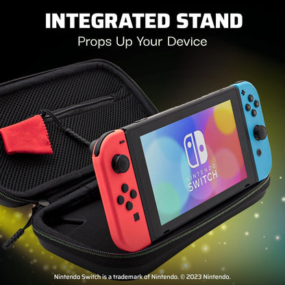 PDP Travel Case Plus Glow: Super Star per Nintendo Switch, Nintendo Switch Lite, Nintendo Switch - Modello OLED, Super Star