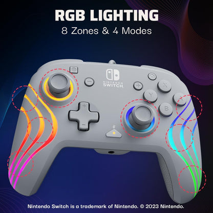 PDP Official Switch Afterglow Wave Wired Controller - Grey