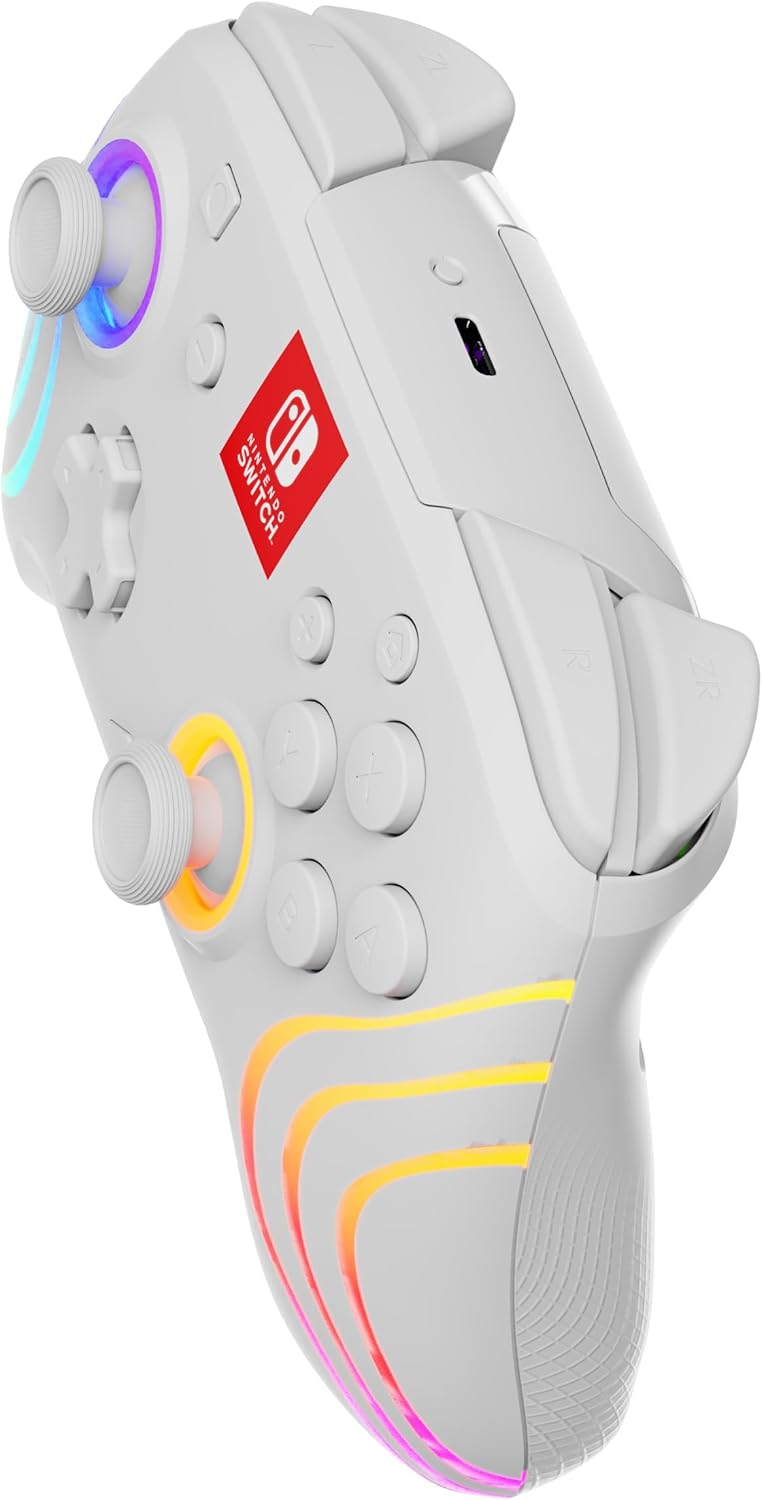 PDP Afterglow Wave Wireless Controller White Nintendo Switch Prismatic White