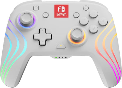 PDP Afterglow Wave Wireless Controller White Nintendo Switch Prismatic White