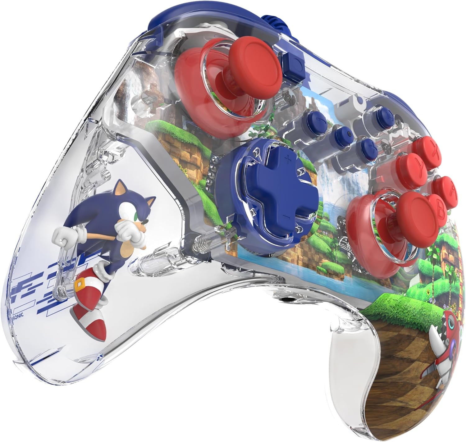 PDP REALMz Wired LED Light-up Pro Controller: Sonic Green Hill Zone For Nintendo Switch & Nintendo Switch - OLED Model