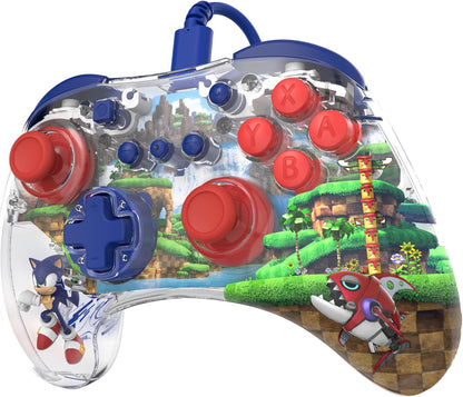 PDP REALMz Wired LED Light-up Pro Controller: Sonic Green Hill Zone For Nintendo Switch & Nintendo Switch - OLED Model
